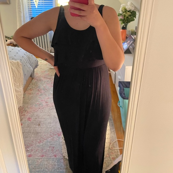 Black Tiered Maxi Dress - Picture 3 of 6